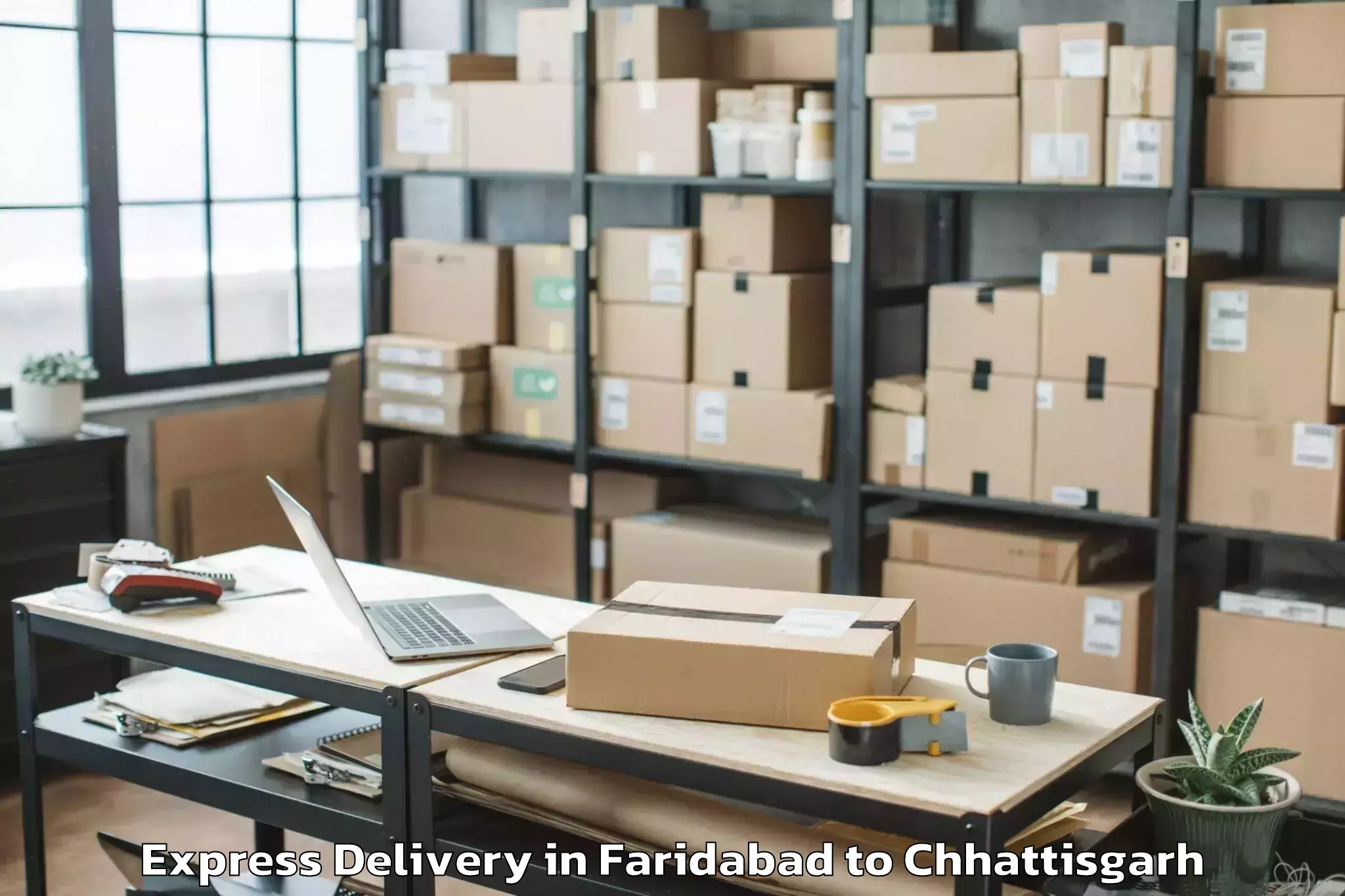 Quality Faridabad to Geedam Express Delivery